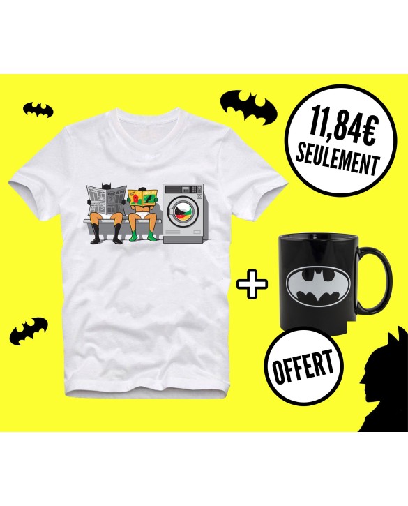 T-shirt "Batbuanderie" +  Mug Batman phosphorescent OFFERT