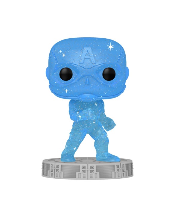 Figurine Funko Pop Captain America (Bleu) Spécial Artiste - The Avengers N°46